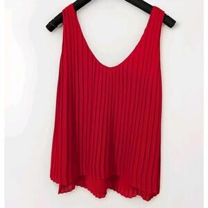 Forever 21 Ribbed Cropped Tank Top Size Small Red